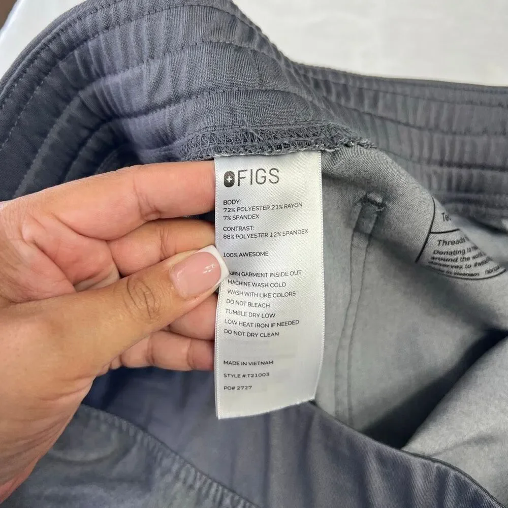 Figs High Waisted Livingston Basic Scrub Pants Gray XL Women